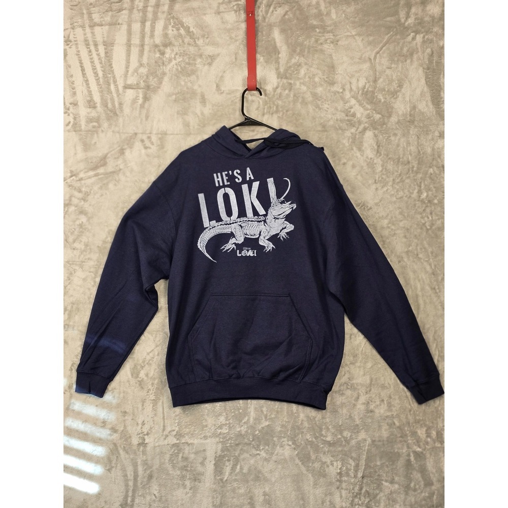 Marvel Loki Alligator He's A Loki Pullover Hoodie Navy Blue